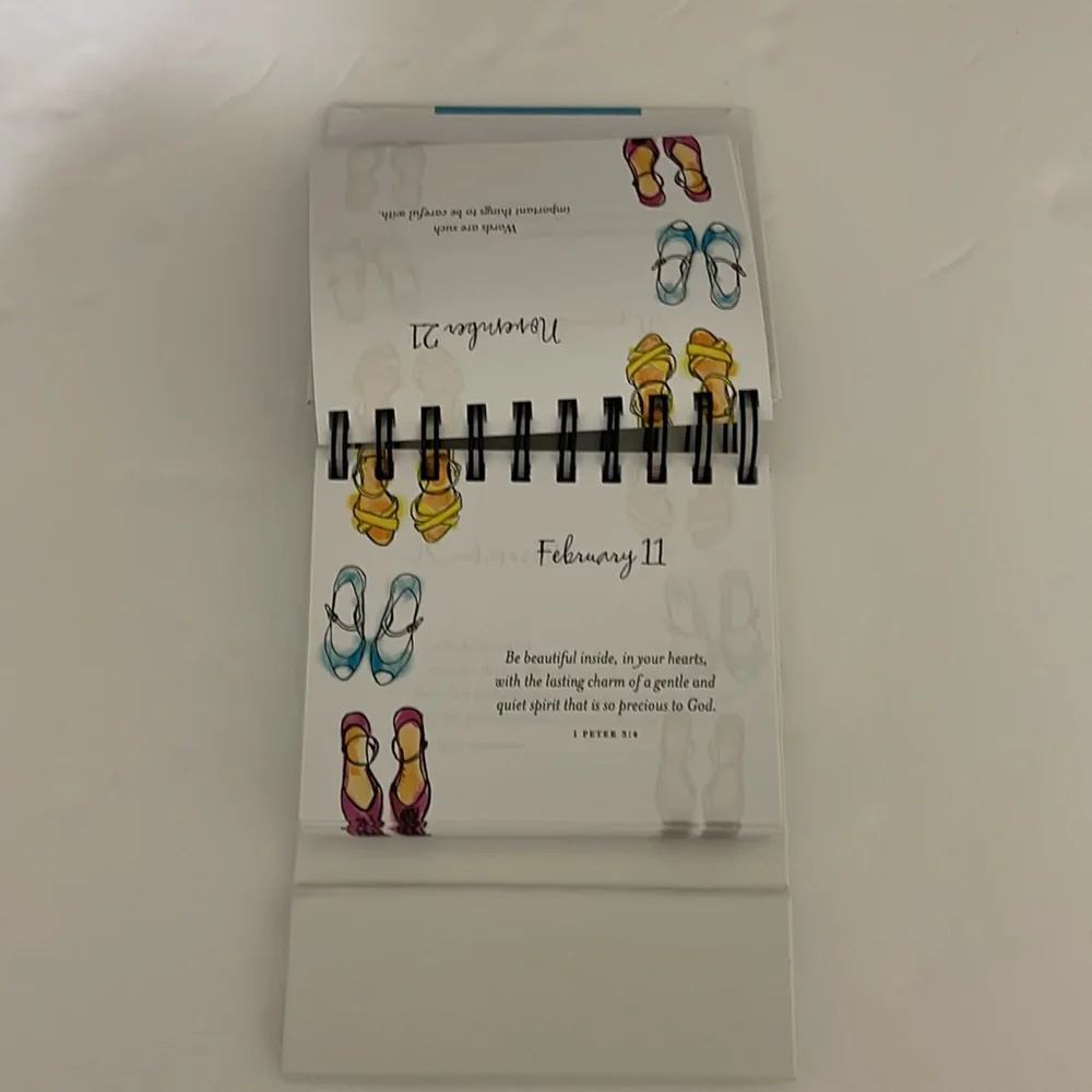 Walk By Faith 365 Day Inspirational Calendar Spiral Bound Flip Page